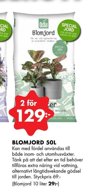ÖoB Blomjord 50l erbjuda