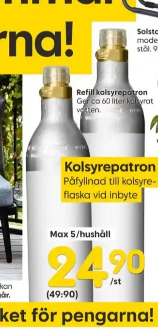 Rusta Palmolive kolsyrepatron erbjuda