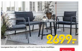 Rusta Dynor utemöbler erbjuda