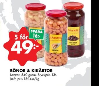 ÖoB Lazzat bönor erbjuda