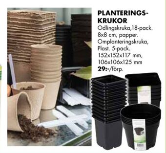 ÖoB Odla odlingskrukor erbjuda
