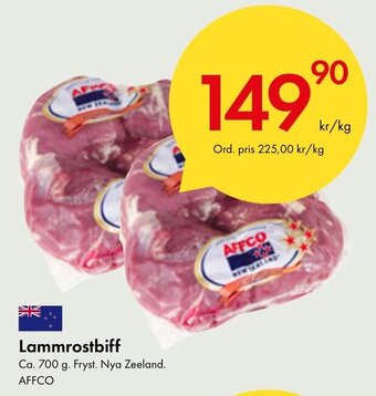 Snabbgross Lammrostbiff AFFCO erbjuda