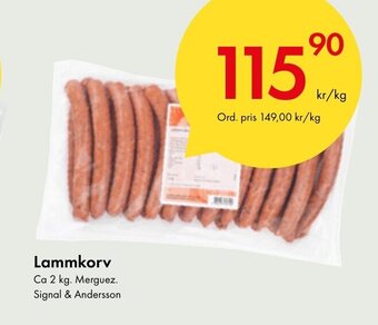 Snabbgross Lammkorv erbjuda