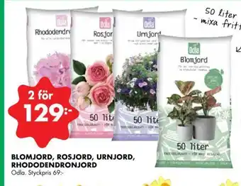 ÖoB Blomjord, Rosjord, Urnjord, Rhododendronjord erbjuda