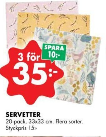 ÖoB Servetter erbjuda
