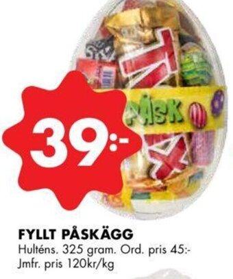 ÖoB Fyllt Påskägg erbjuda