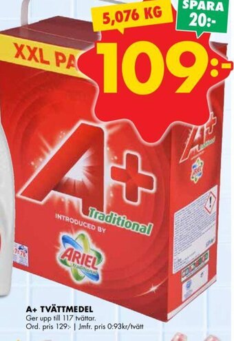 ÖoB A+ Tvättmedel erbjuda