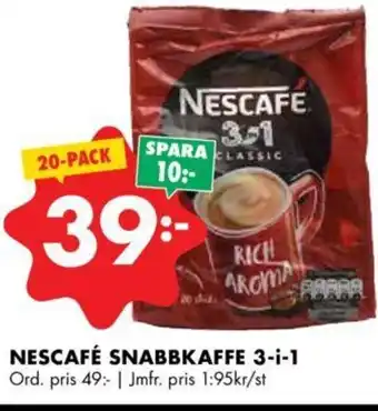 ÖoB Nescafé Snabbkaffe 3-i-1 erbjuda