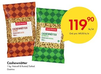 Snabbgross Cashewnötter erbjuda