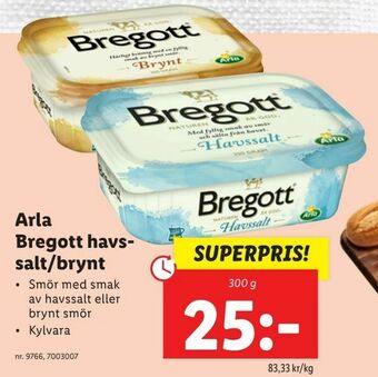 Lidl Arla Bregott havssalt/brynt erbjuda