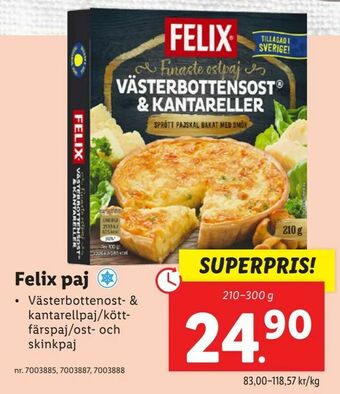 Lidl Felix paj erbjuda