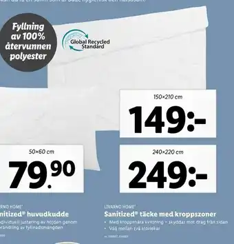 Sanitized® täcke med kroppszoner