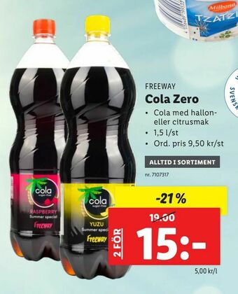 Lidl Cola Zero erbjuda