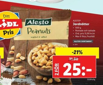 Lidl Jordnötter erbjuda