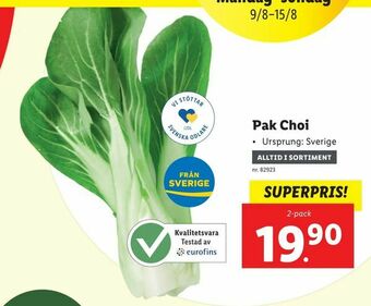 Lidl Pak Choi erbjuda