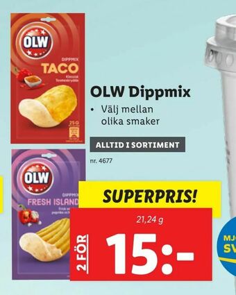 Lidl OLW Dippmix erbjuda