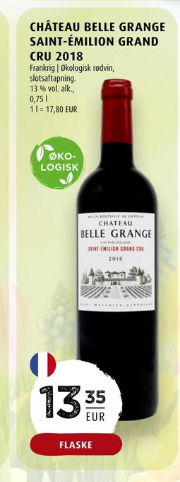 Scandinavian Park Château belle grange saint-émilion grand cru 2018 erbjuda