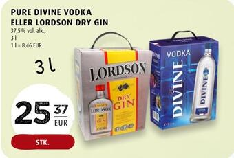 Scandinavian Park Pure divine vodka eller lordson dry gin erbjuda