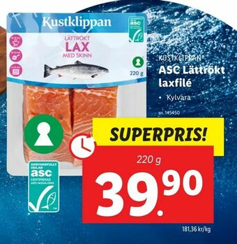 Lidl ASC Lättrökt laxfilé erbjuda