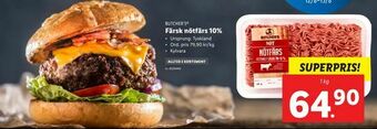 Lidl Färsk nötfärs 10% erbjuda