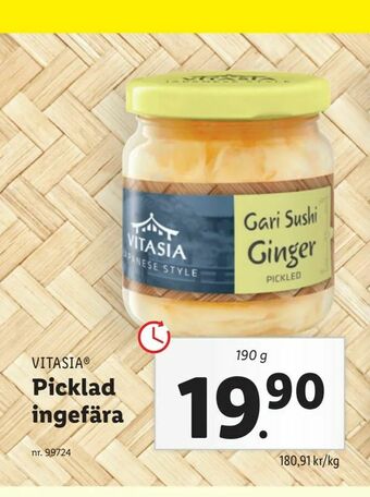 Lidl Picklad ingefära erbjuda
