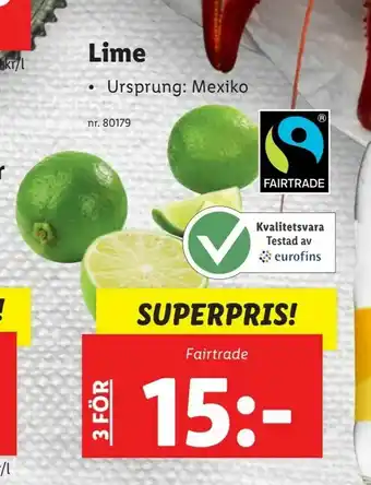 Lidl Lime erbjuda