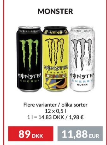 Nielsen Discount Monster energidryck erbjuda