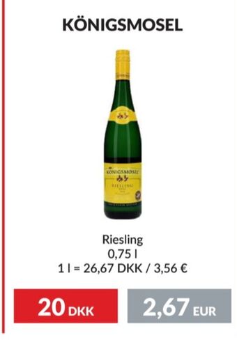 Nielsen Discount Tre kronor premium lager vit vin erbjuda