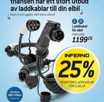 thansen Laddkabel för elbil erbjuda