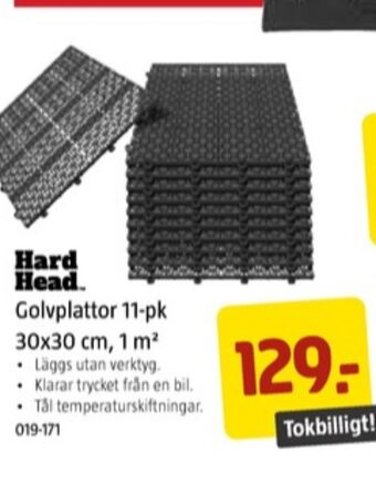 Jula Hard head golvplattor erbjuda