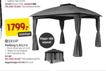 Jula Ekvip paviljong erbjuda