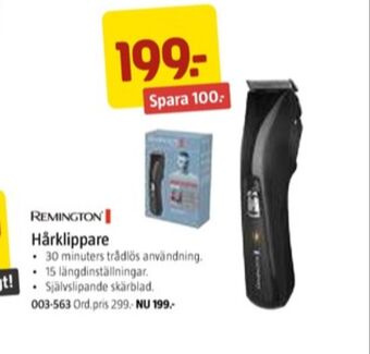 Jula Remington hårklippare erbjuda