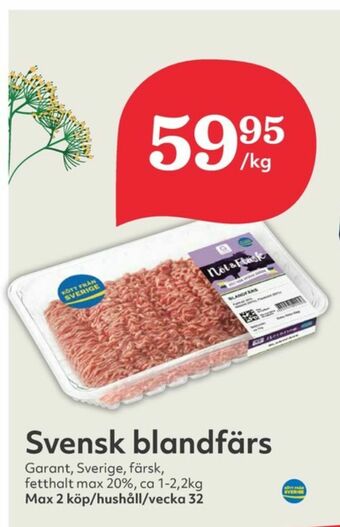 Hemköp Garant Blandfärs erbjuda