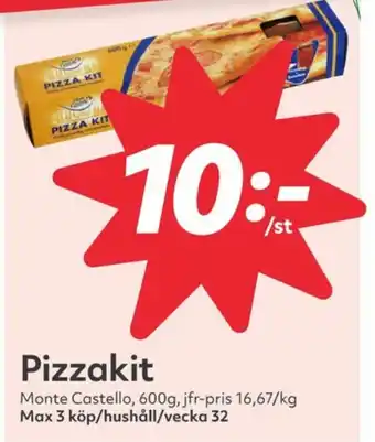 Hemköp Monte Castello Pizza kit erbjuda