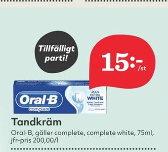 Hemköp Oral-B Tandkräm erbjuda