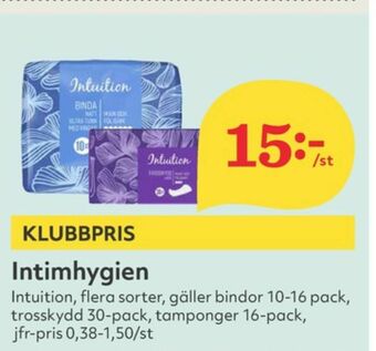 Hemköp Intuition Bindor erbjuda