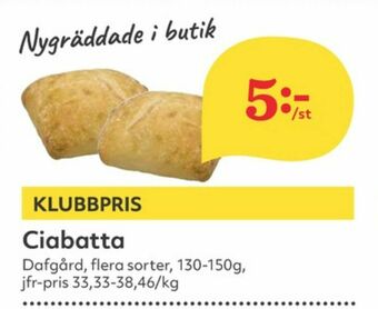 Hemköp Dafgårds Butiksbakat matbröd erbjuda