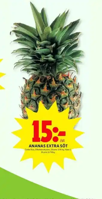 ICA Kvantum Ananas erbjuda