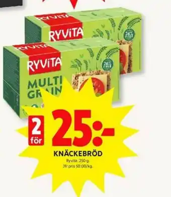 ICA Kvantum Ryvita Knäckebröd erbjuda
