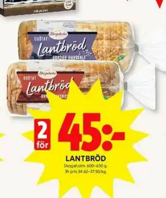 ICA Kvantum Lantbröd m morot Matbröd erbjuda