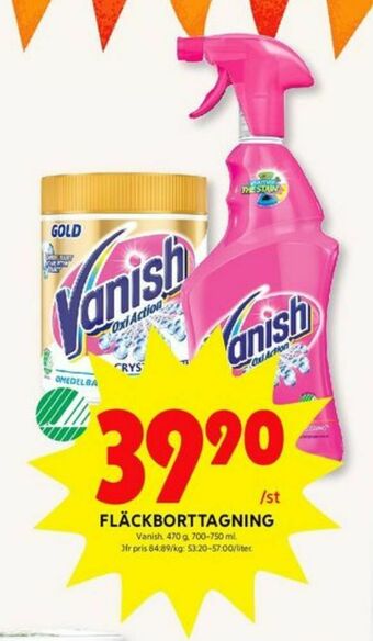 ICA Kvantum Vanish Oxi Action Fläckborttagning erbjuda