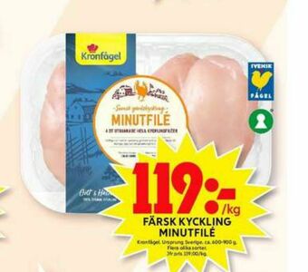 ICA Maxi Kronfågel Kycklingfilé erbjuda