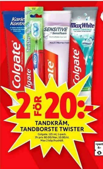 ICA Maxi Colgate Tandborste erbjuda