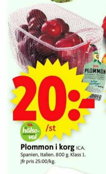 ICA Supermarket ICA Plommon erbjuda