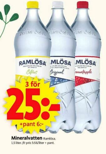 ICA Supermarket Granatäpple Mineralvatten erbjuda