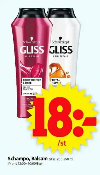 ICA Supermarket Gliss Shampoo erbjuda