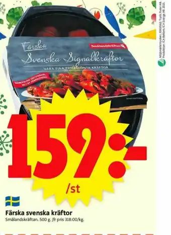 ICA Supermarket Smålandskräften Kräftor erbjuda