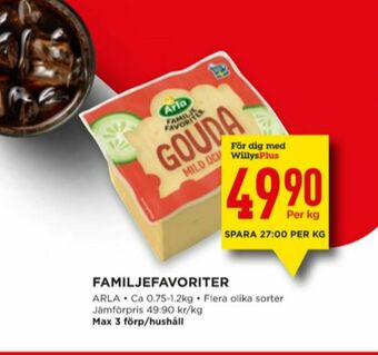 Willys Arla Gouda erbjuda