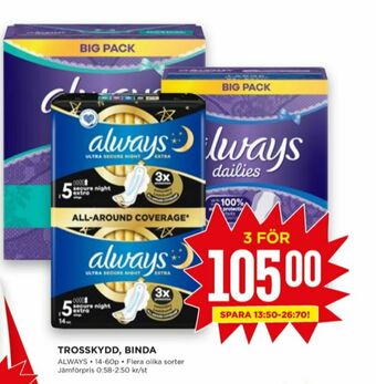 Willys Always Bindor erbjuda