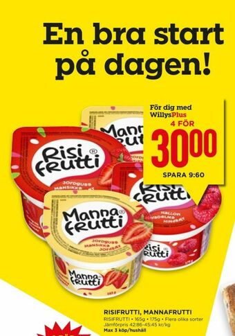 Willys Risifrutti Mellanmål erbjuda